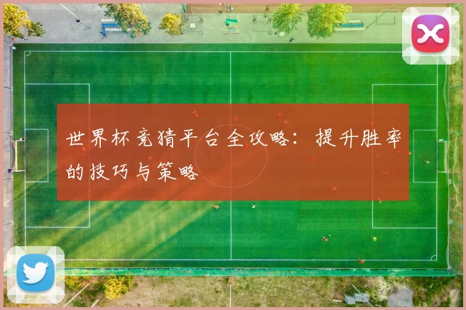 世界杯竞猜平台全攻略：提升胜率的技巧与策略